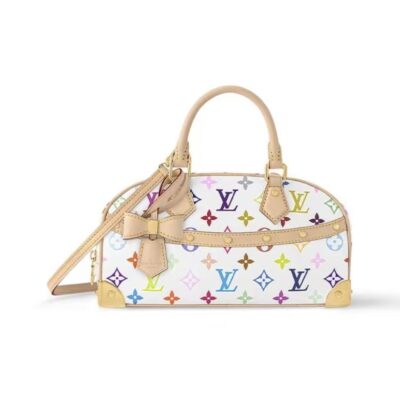 Louis Vuitton x Takashi Murakami East West Monogram Multicolor Handbag – White