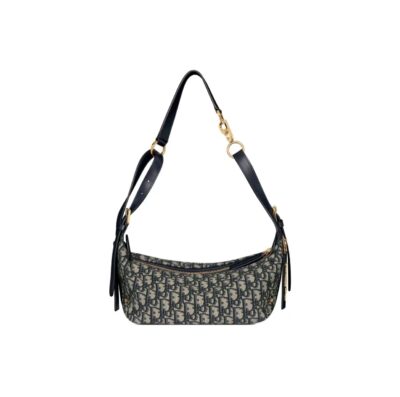 Dior D-Journey Small Blue Oblique Handbag