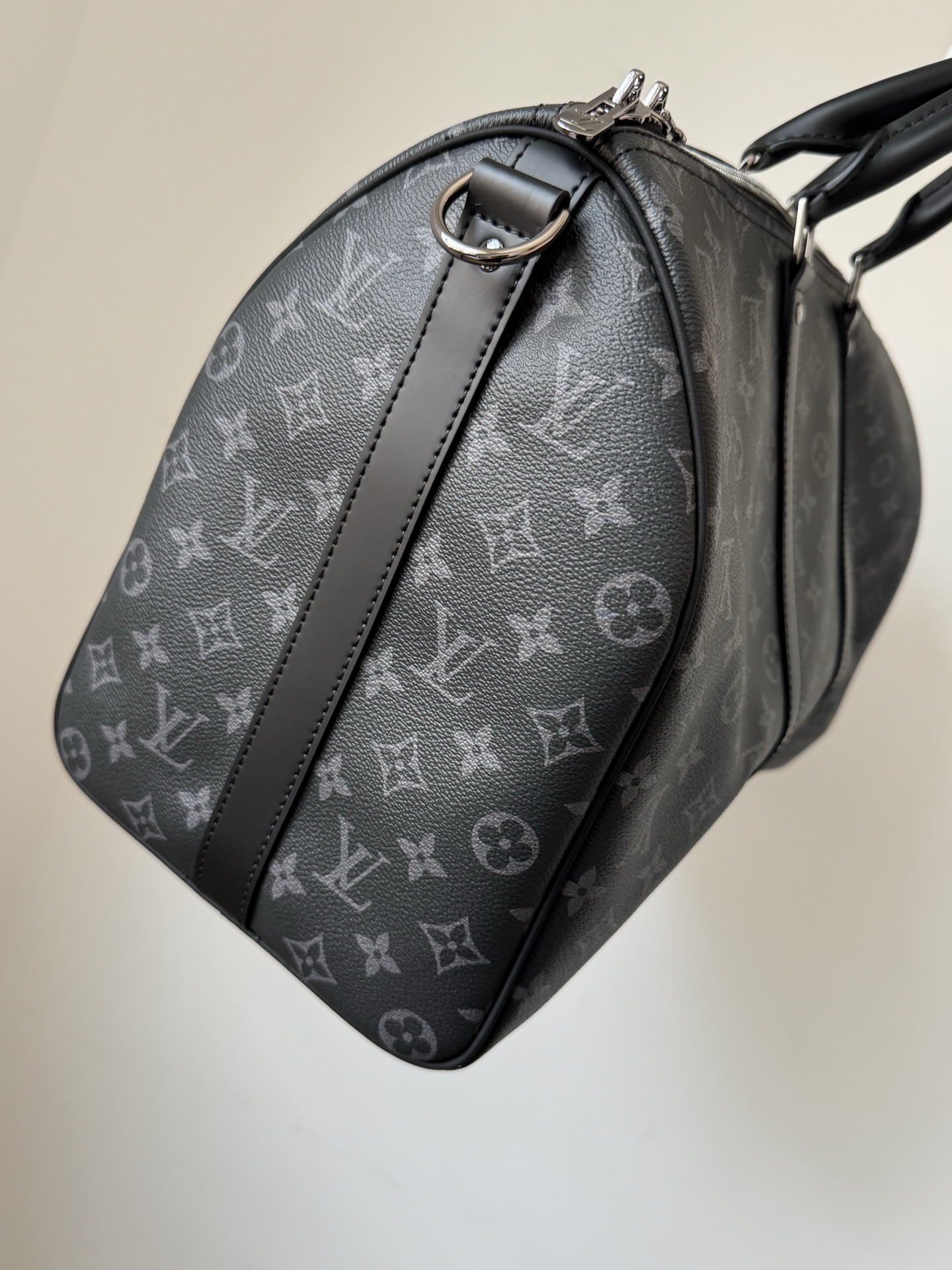 Louis Vuitton Keepall 45 Monogram Eclipse Canvas Travel Bag – Black/Grey - Image 5