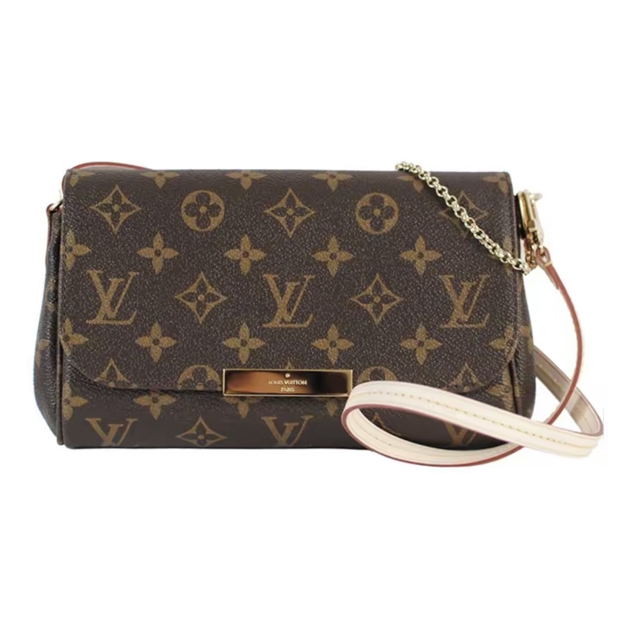 Louis Vuitton Favorite Monogram Chain Flap Bag Brown