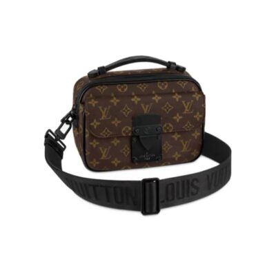 Louis Vuitton S-Lock Messenger Monogram Macassar Canvas Bag Brown/Black