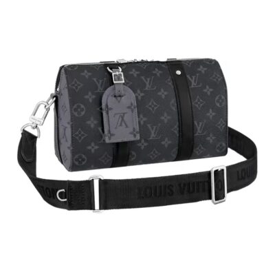LOUIS VUITTON CITY KEEPALL Monogram Eclipse Canvas Bag