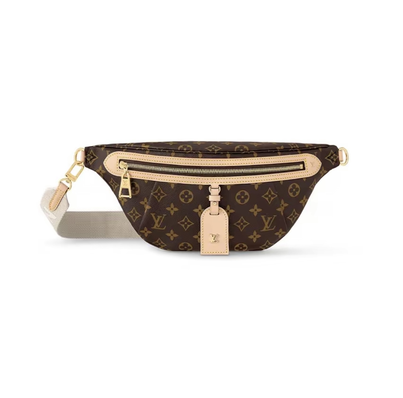 Louis Vuitton High Rise Monogram Canvas Waist Bag Brown