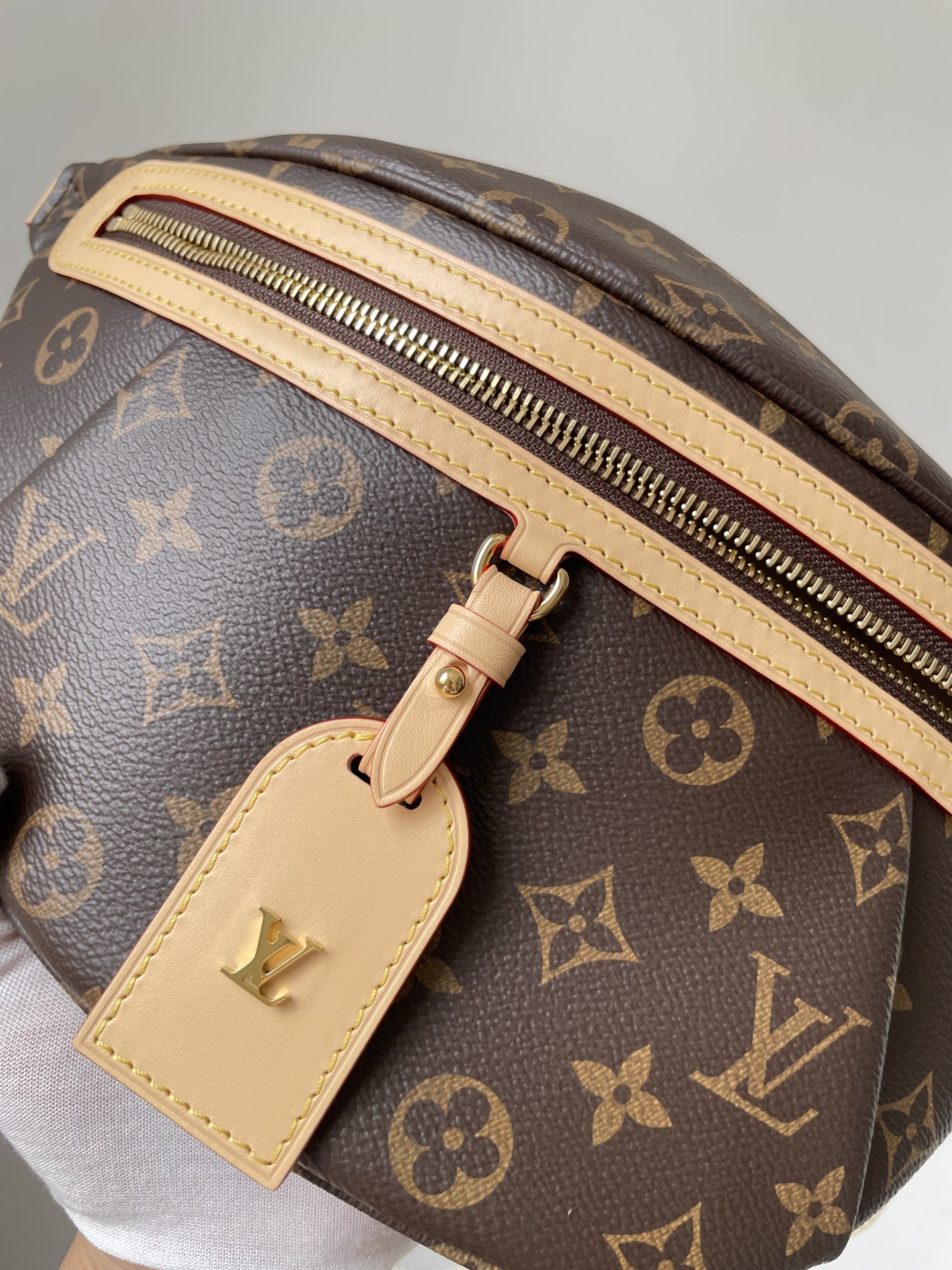 Louis Vuitton High Rise Monogram Canvas Waist Bag Brown - Image 6