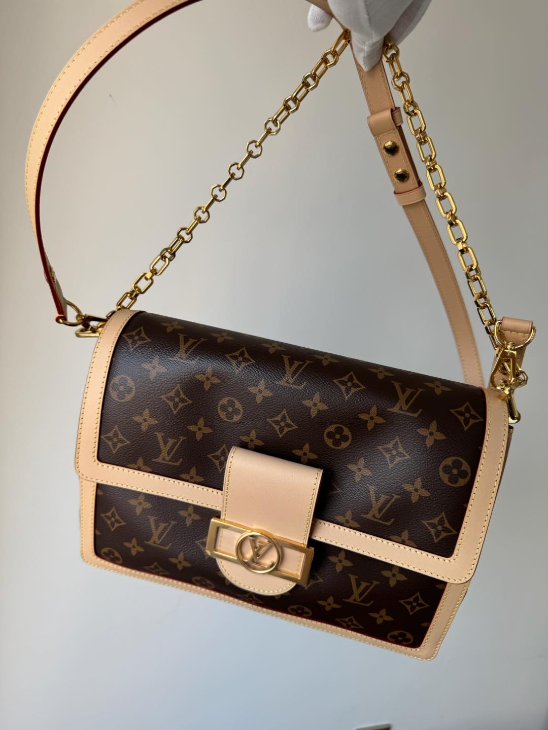 LOUIS VUITTON Dauphine Soft GM Monogram Canvas Bag - Image 3