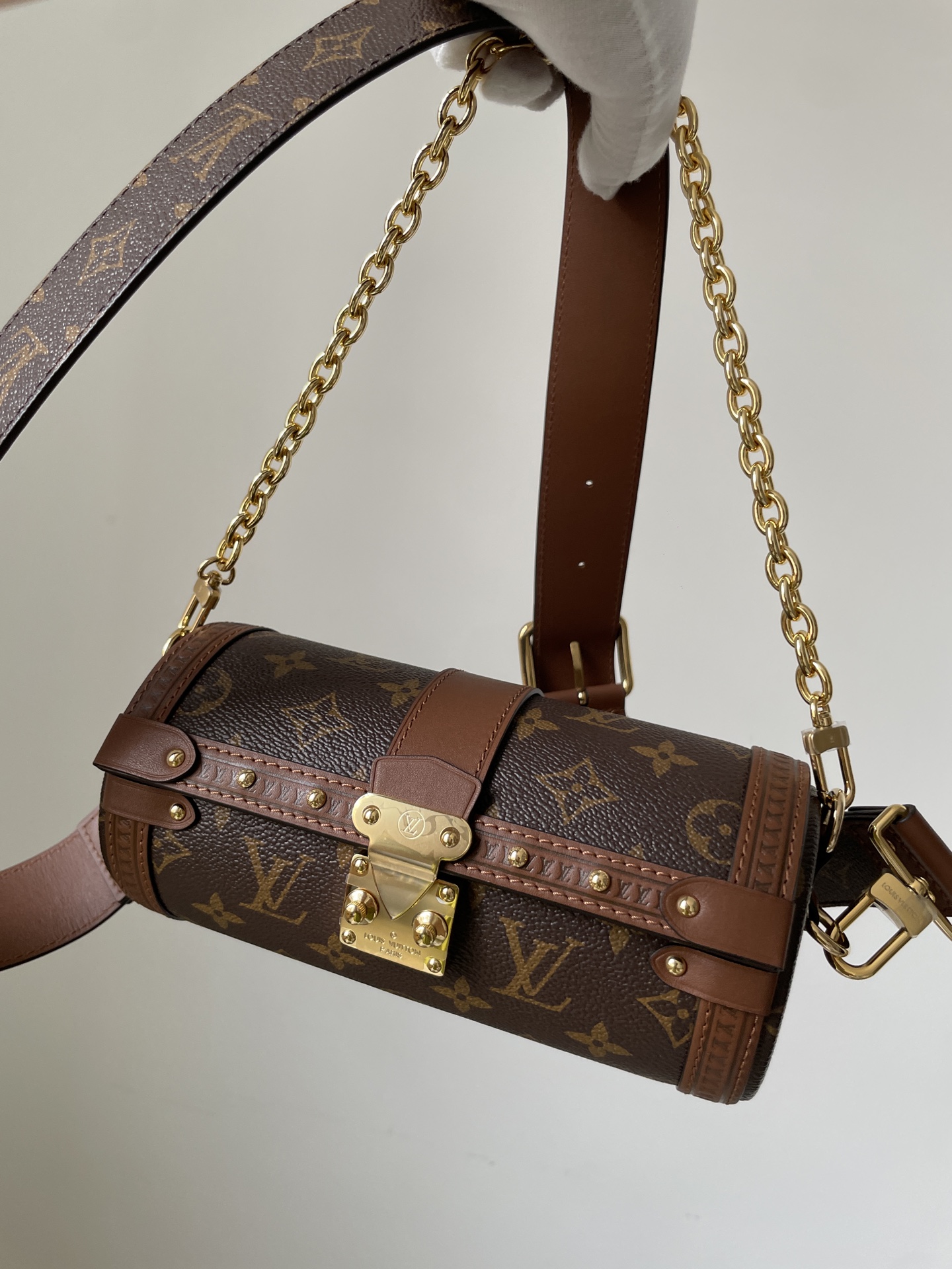 Louis Vuitton Papillon Trunk Monogram Canvas Shoulder Bag - Brown - Image 3