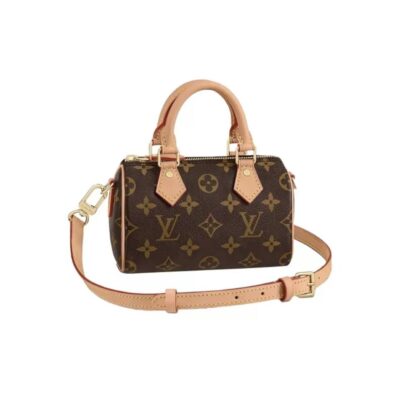 Louis Vuitton Nano Speedy Monogram Canvas Mini Bag Brown