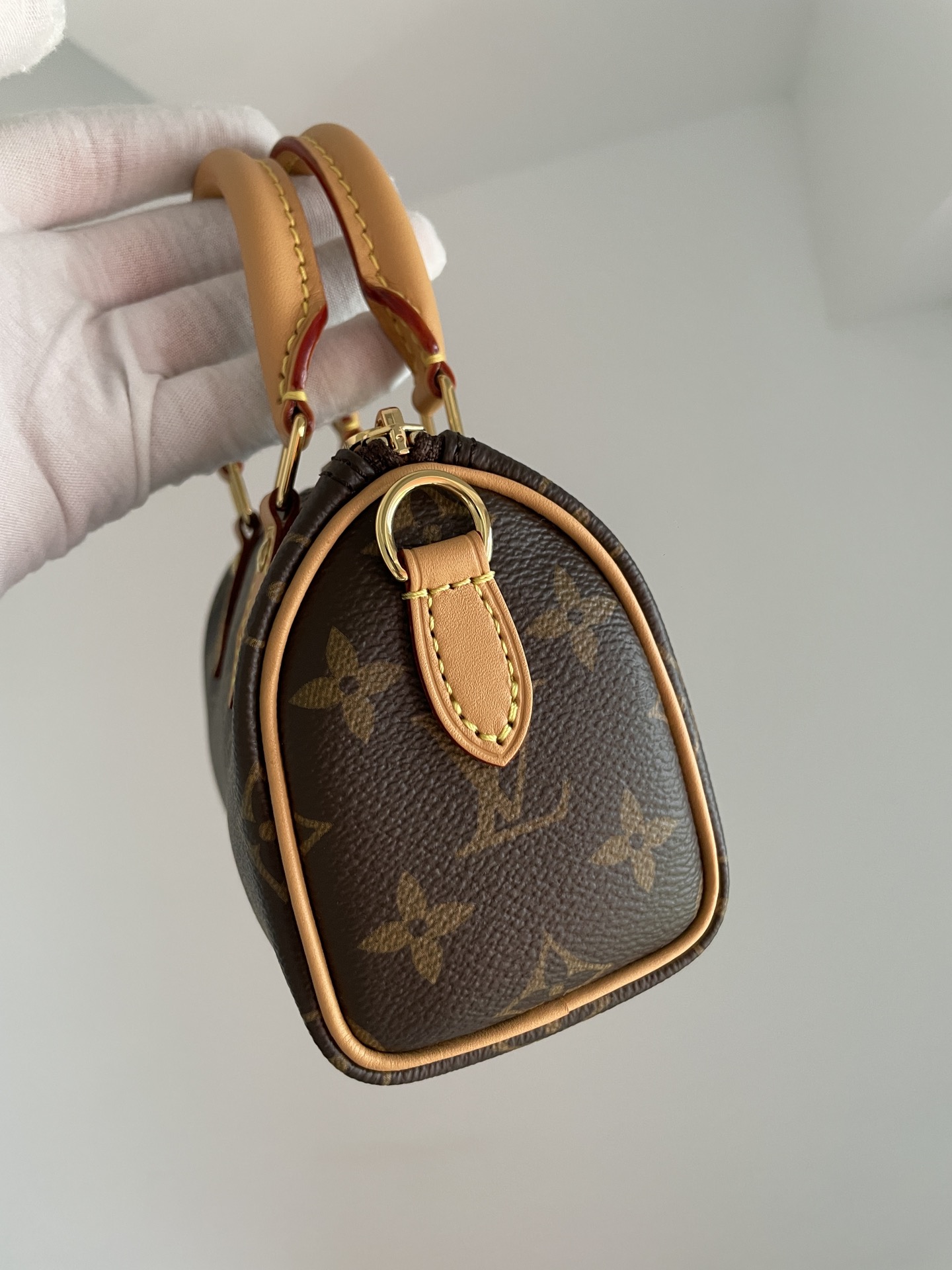 Louis Vuitton Nano Speedy Monogram Canvas Mini Bag Brown - Image 6