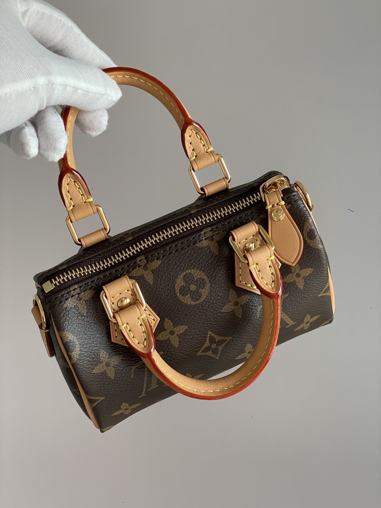 Louis Vuitton Nano Speedy Monogram Canvas Mini Bag Brown - Image 7