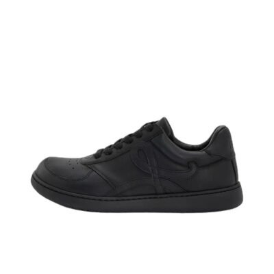Loewe Jambo Calfskin Flat Lace-Up Low-Top Sneakers Men Black