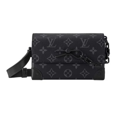 Louis Vuitton Steamer Mini Monogram Eclipse Canvas Box Bag Black
