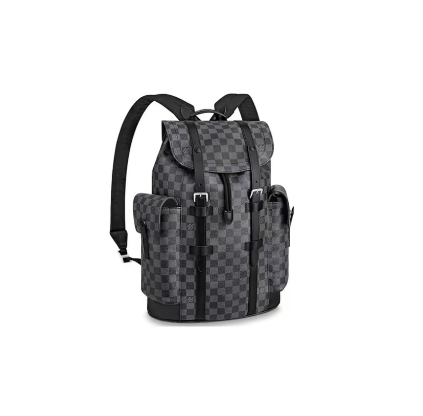 Louis Vuitton Christopher Backpack Graphite Damier Canvas Unisex Medium