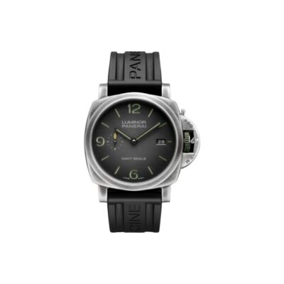 Panerai Submersible Automatic 44mm Grey Dial eSteel Brunito Case Rubber Strap Men’s Watch