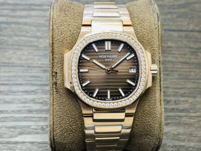 Patek Philippe Nautilus 5711/1Z-001 Brown Dial Rose Gold Diamond Bezel