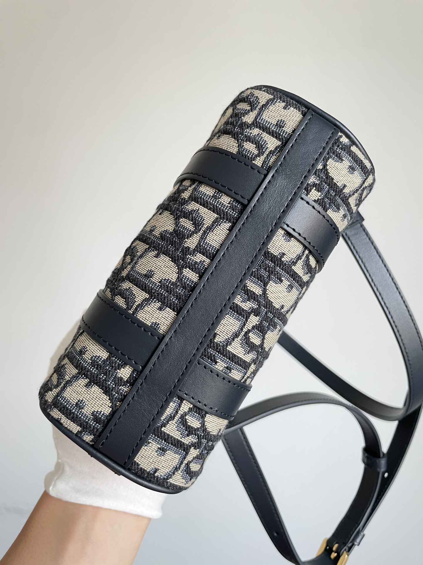 Dior Groove 16 Nano Blue and Black Oblique Boston Bag - Image 7