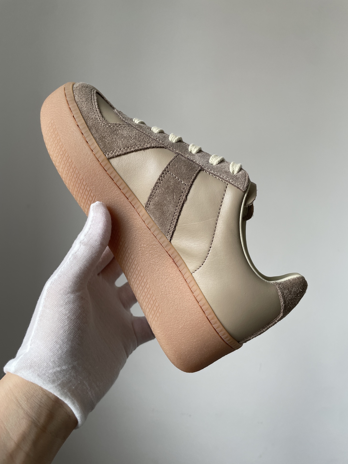 Maison Margiela Replica Leather Platform Lace-Up Trainers Women Brown - Image 5