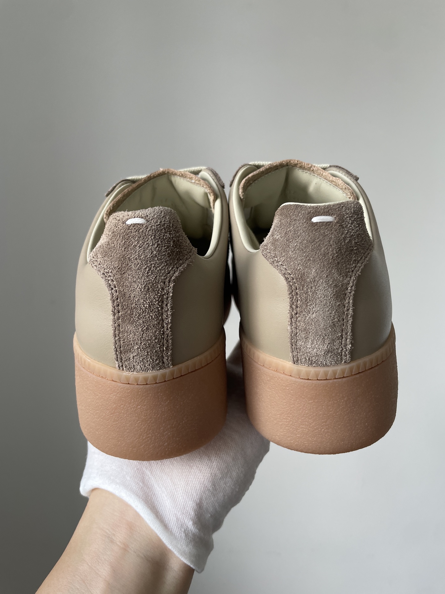 Maison Margiela Replica Leather Platform Lace-Up Trainers Women Brown - Image 7