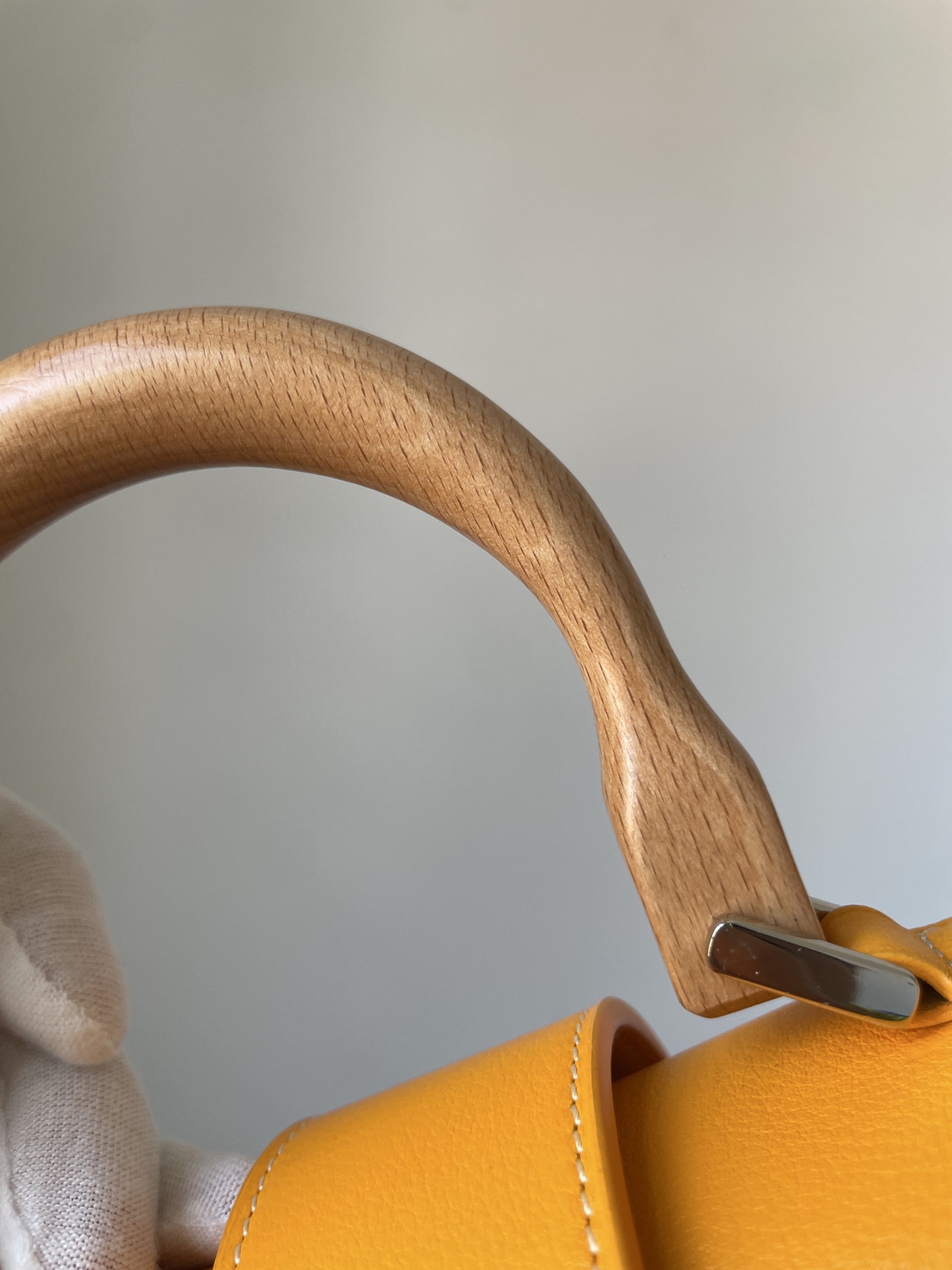 Goyard Saigon Mini Top Handle Bag with Y Pattern Canvas, Beech Wood, and Calfskin Leather – Women - Image 6