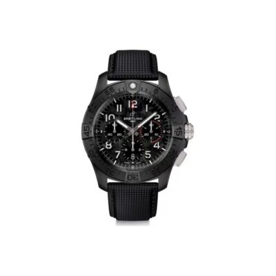 Breitling Avenger Automatic Chronograph Men’s Watch 44mm Black Dial Ceramic Case with Leather Strap