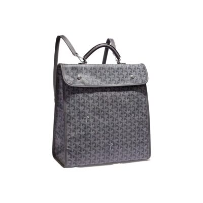 Goyard Saint Léger Medium Foldable Multi-Pocket Backpack Tote Bag in Canvas and Calfskin – Unisex