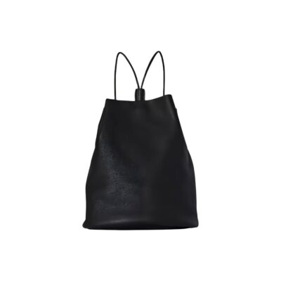 THE ROW Joe Calfskin Drawstring Backpack – Black