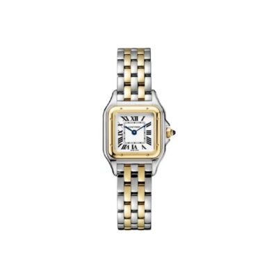 Cartier Panthère de Cartier Series Quartz Women’s Watch 23×30mm White Dial Stainless Steel and 18K Yellow Gold Case and Bracelet