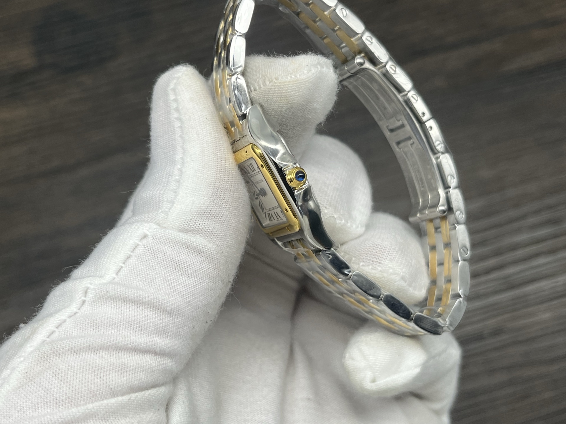 Cartier Panthère de Cartier Series Quartz Women’s Watch 23×30mm White Dial Stainless Steel and 18K Yellow Gold Case and Bracelet - Image 7