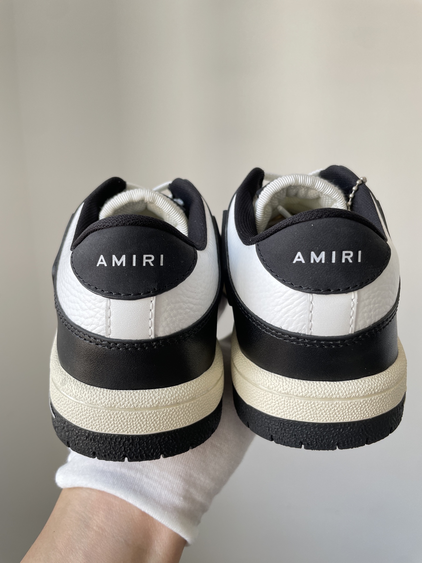 AMIRI Skel-Top Low Leather Bone Pattern Fashion Sneakers Unisex Black White - Image 7