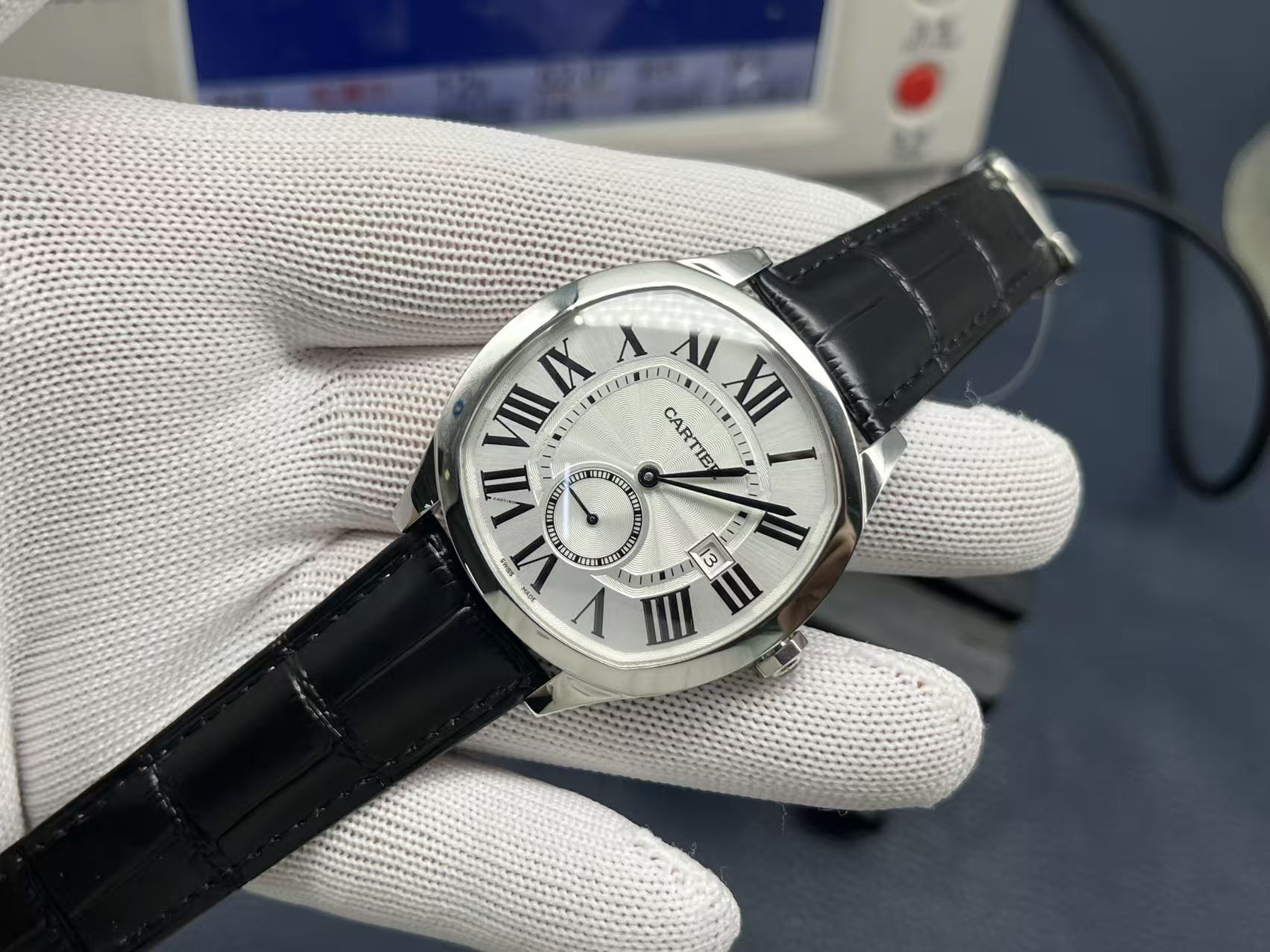 Cartier Drive de Cartier Series Automatic Mechanical Men’s Watch 40×41mm White Dial Stainless Steel Case - Image 4