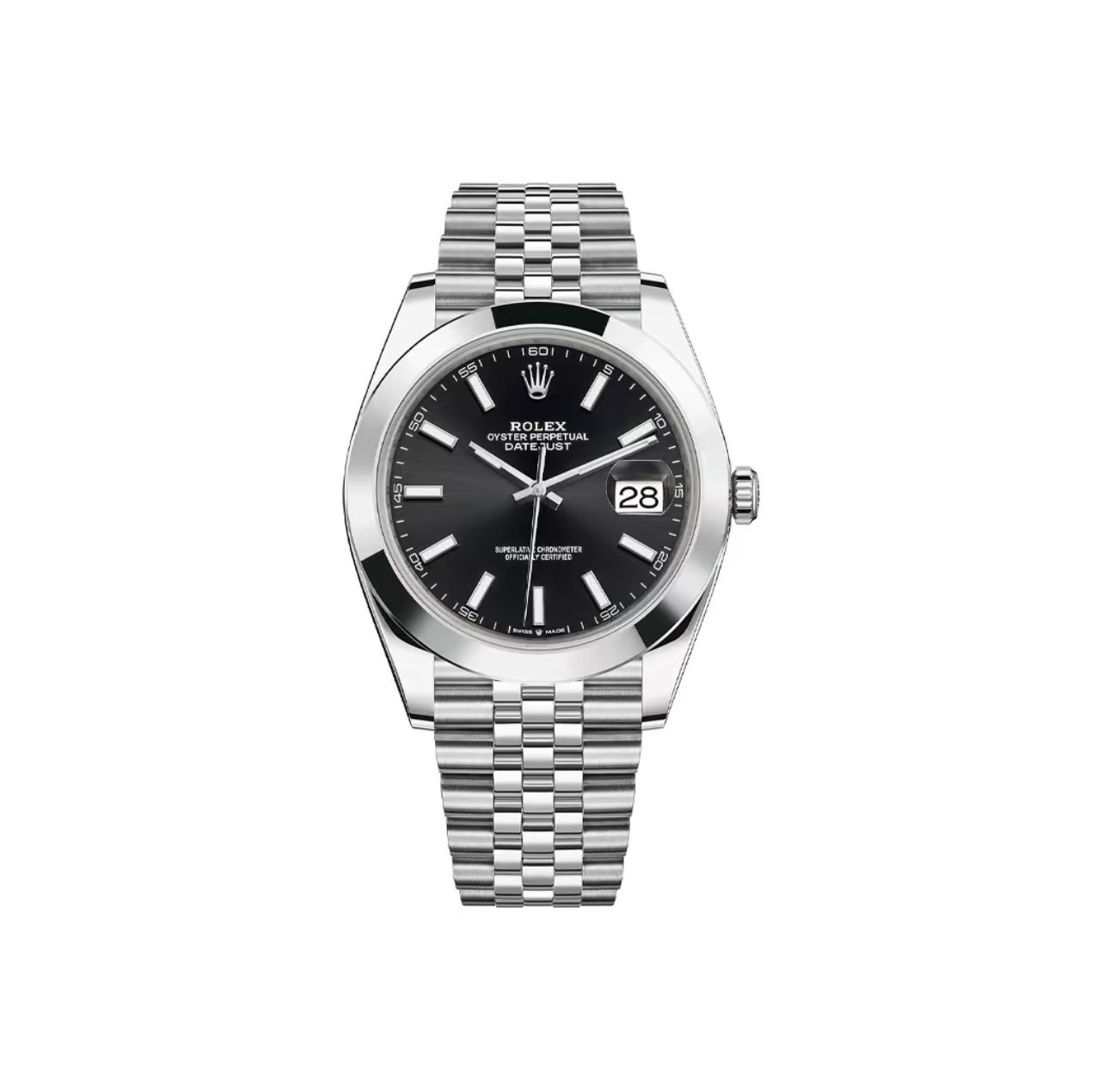 Rolex Datejust 41 Men's Watch in Oystersteel with Black Dial
