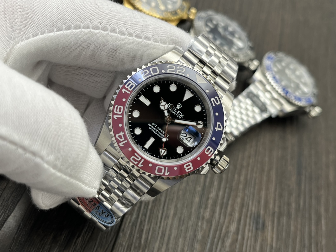 Rolex GMT-Master II Pepsi Bezel 40mm – Automatic 3285 Movement, 100m Water Resistance, Oystersteel Case and Bracelet - Image 4