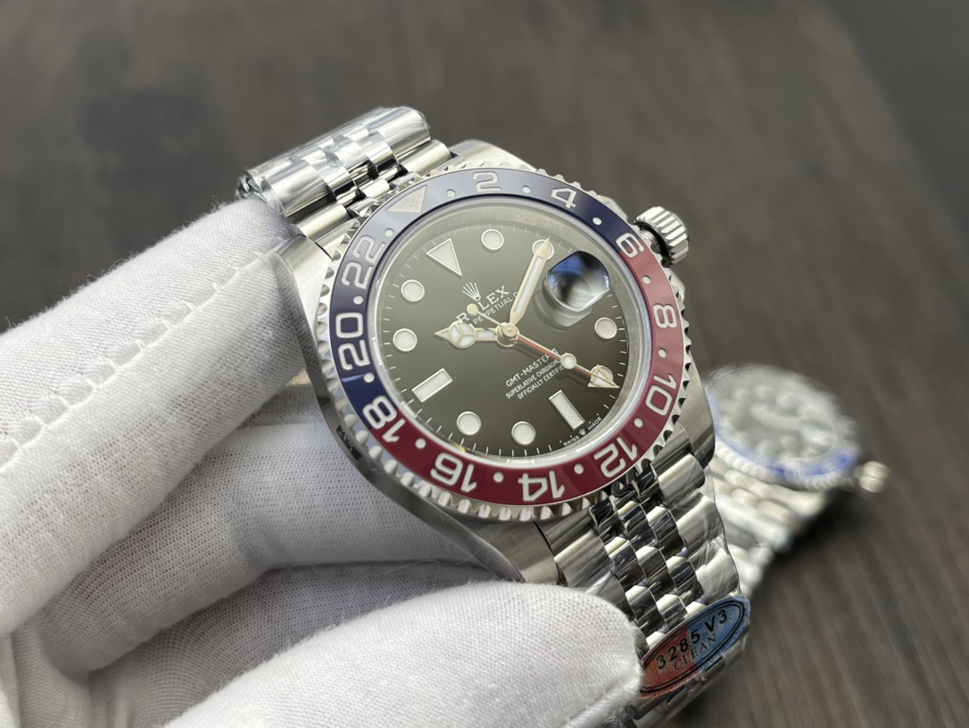 Rolex GMT-Master II Pepsi Bezel 40mm – Automatic 3285 Movement, 100m Water Resistance, Oystersteel Case and Bracelet - Image 5