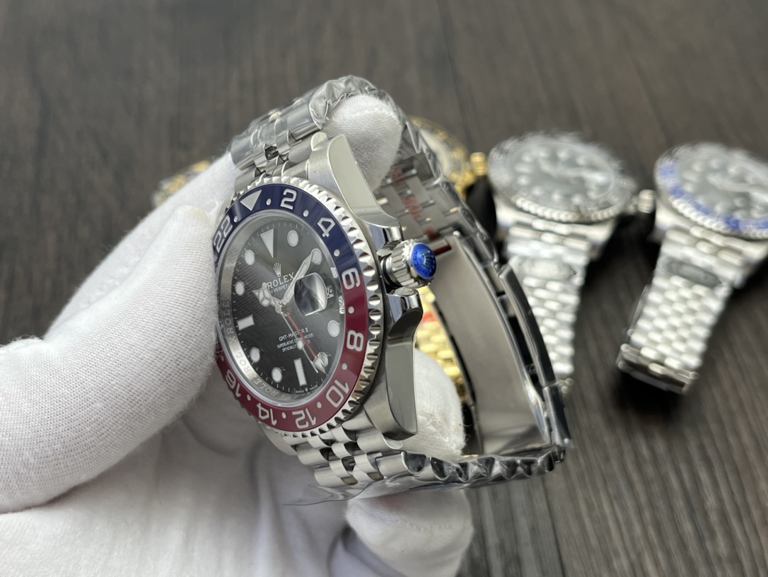 Rolex GMT-Master II Pepsi Bezel 40mm – Automatic 3285 Movement, 100m Water Resistance, Oystersteel Case and Bracelet - Image 7